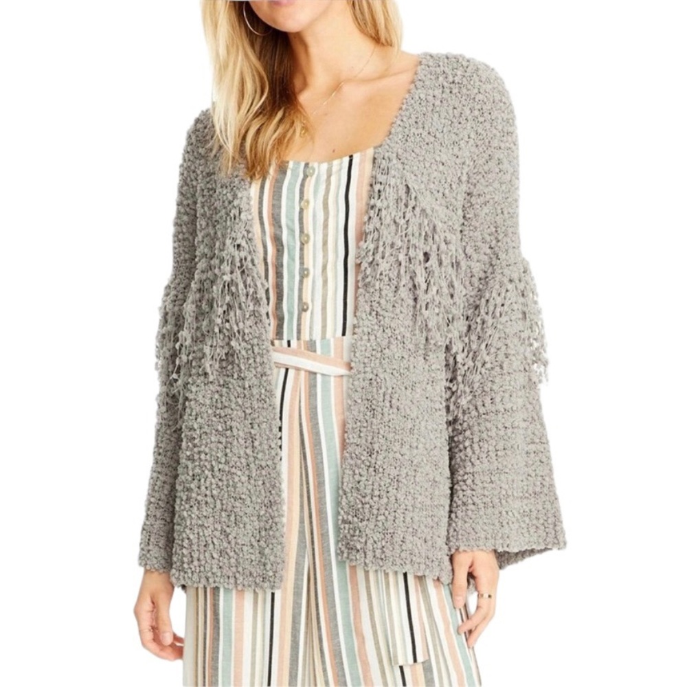 Saltwater Luxe Capri Cardigan Fringe Sweater Size Medium NWT